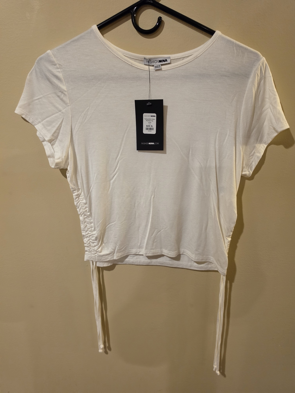 Fashion Nova Taking Both Sides Short Sleeve Ruched Top